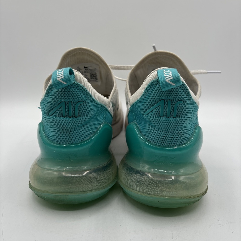 Nike Air Max 270 Sneakers Womens Size 10.5 White Teal AH6789-119 Running Shoes - Picture 4 of 15